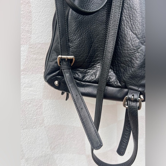 Osgoode Marley Cashmere Streetwear Black Leather Mini Backpack - Picture 9 of 10